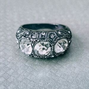 Frozen Glacier White Topaz Gold Filled Ring Sz 7